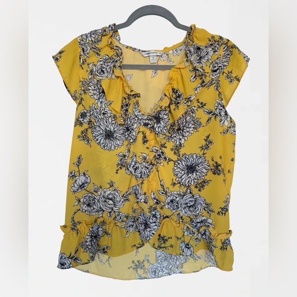 Counterparts Yellow Floral Ruffled Blouse - Picture 2 of 8